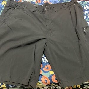 Black and Gray Polyester Pants